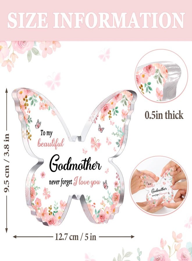 GiftyTrove Unique Godmother Gifts, 5x3.8x0.5 Inch Butterfly Acrylic Plaque Decor, Mothers Day Birthday Christmas Gift, Will You Be My Godmother from Godchild - Image 5